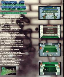 Box back cover for Table Tennis Simulation on the Commodore Amiga.
